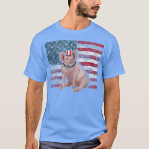 Camiseta Pig American Flag 4th Of July Patriotic Hog Raiser