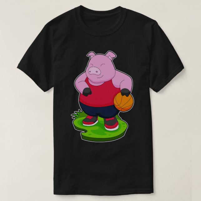 Camiseta Pig Baloncesto (Diseño del anverso)