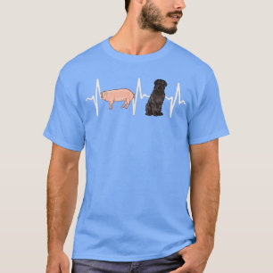 Camiseta Pig Bouvier des Flandres Heartbeat Dog Lover