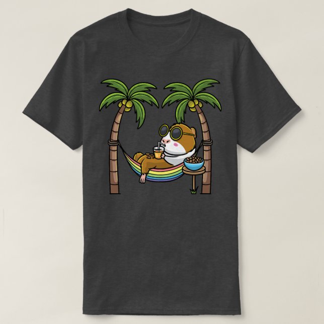 Camiseta Pig Cavy Rodent En Hammock Vacation Premium (Diseño del anverso)