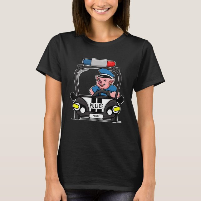 Camiseta Pig Cop, Hog Lover, Funny Farm Animal Lover For Me (Anverso)