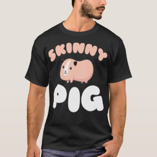 Camiseta Pig Cute de cerdo de Guinea delgada (3)