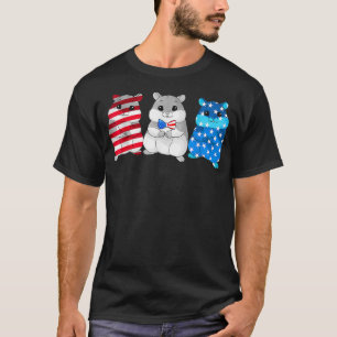 Camiseta Pig De Guinea Bandera Americana Patr De Fuego 4 De