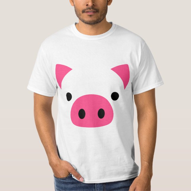 Camiseta Pig Face Costume Funny Halloween  (Anverso)