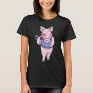 Camiseta Pig Fitness Dumbbell