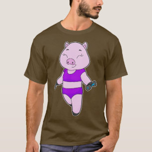 Camiseta Pig Fitness Dumbbell 1