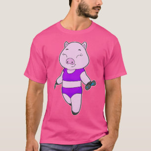 Camiseta Pig Fitness Dumbbell 2