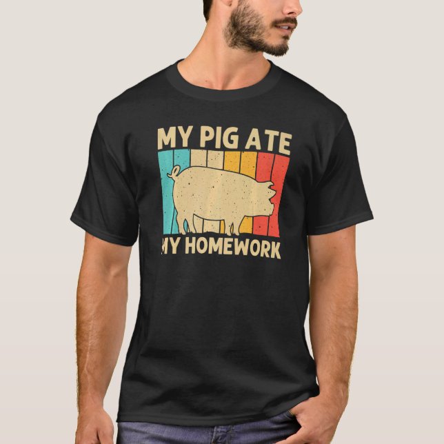 Camiseta Pig For Kids Boys Bacon Animal  Swine Farmer Pigs (Anverso)