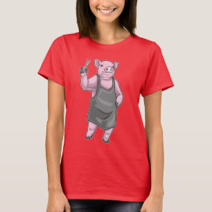 Camiseta Pig Hairdresser Scissors