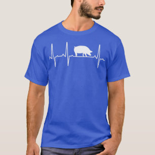 Camiseta Pig Heartbeat Gift For Men Women Boar Pork Swine L