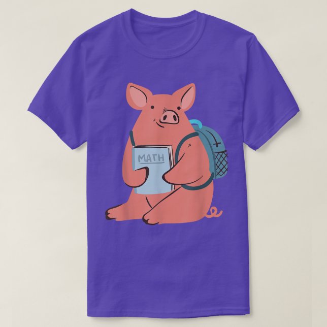 Camiseta Pig in school math class  (Diseño del anverso)