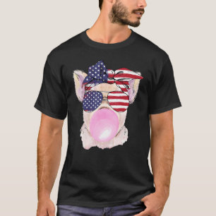 Camiseta Pig Merica 4 De Julio Chicas Patrióticos Niños Amé