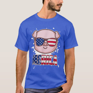 Camiseta Pig Merica 4 de julio Día de la Independencia Patr