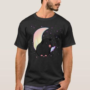 Camiseta Pig Pastel de la luna de Guinea Negro Premium