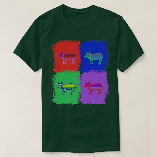 Camiseta pig pigs Pop art Premium  (Diseño del anverso)