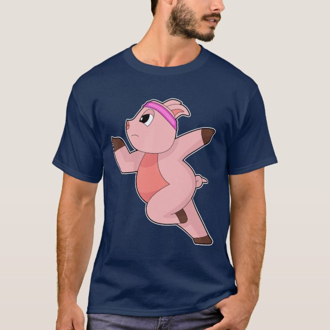 Camiseta Pig Runner Running Sports (Anverso)