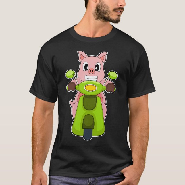 Camiseta Pig Scooter (Anverso)
