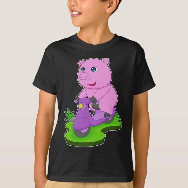 Camiseta Pig Scooter (Anverso)