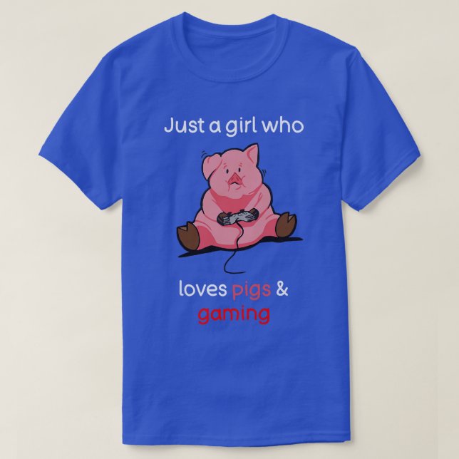 Camiseta Pig Shirt Funny Gaming Girls Video Gamer Pig Lover (Diseño del anverso)