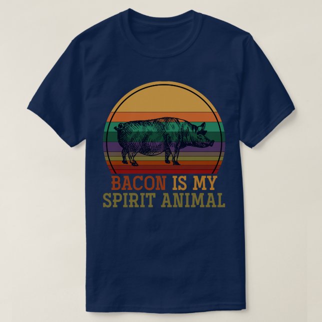 Camiseta Pig Spirit Animal Bacon Barbacoa BBQ (Diseño del anverso)