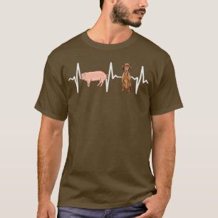 Camiseta Pig Vizsla Heartbeat Dog Lover