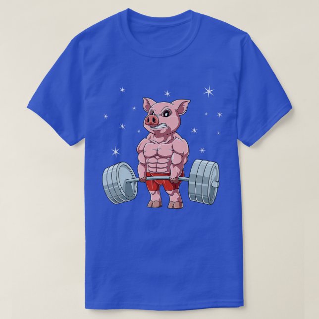 Camiseta Pig Weightlifting Fitness Gym for a animal lover P (Diseño del anverso)