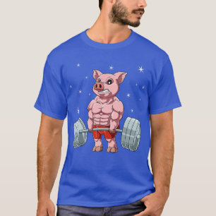 Camiseta Pig Weightlifting Fitness Gym for a animal lover P