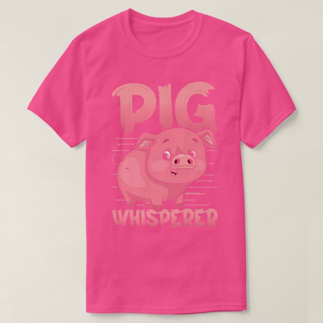Camiseta Pig whisperer design with pig Premium  (Diseño del anverso)