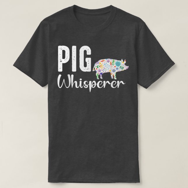 Camiseta Pig whisperer Farmer t shirt and Funny BBQ Piggy L (Diseño del anverso)