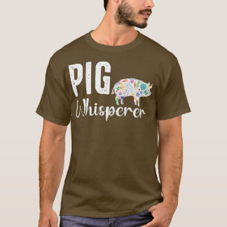 Camiseta Pig whisperer Farmer t shirt and Funny BBQ Piggy L