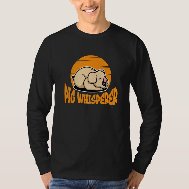 Camiseta Pig Whisperer, Hog Lover, Cute Farmer, Funny Anima (Anverso)