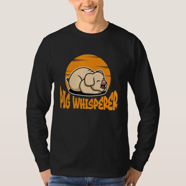 Camiseta Pig Whisperer, Hog Lover, Cute Farmer, Funny Anima (Anverso)