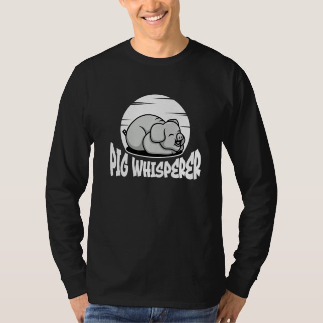 Camiseta Pig Whisperer, Hog Lover, Cute Farmer, Funny Anima (Anverso)