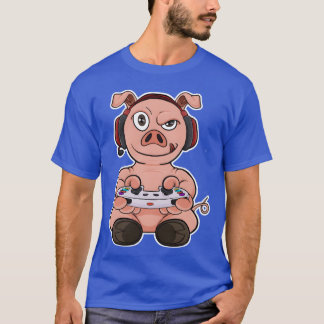 Camiseta Pig With Gaming Controller I Funny Gaming I Gamer