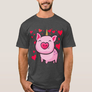 Camiseta Pigacorn Unicorn Pig Lovers Valentines