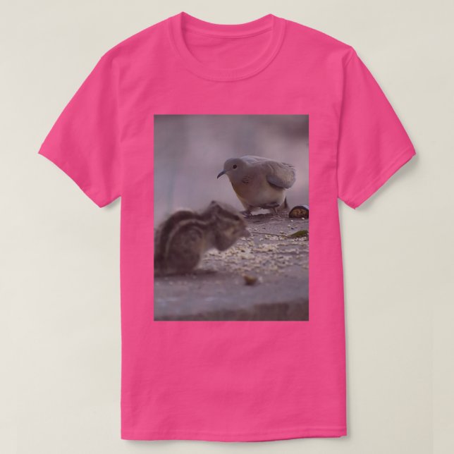 Camiseta pigeon and Squirrel bonding (Diseño del anverso)