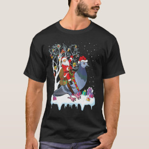 Camiseta Pigeon Bird Lover Xmas Santa Rige Pigeon Christ