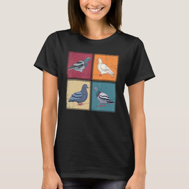Camiseta Pigeon Breeed Bird Animal Pop Pigeon (Anverso)