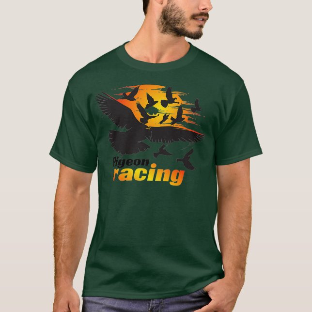 Camiseta Pigeon Carreras Classic Bird Racers Gift Premium (Anverso)