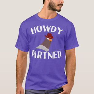 Camiseta Pigeon cowboy gorra, socio de Howdy