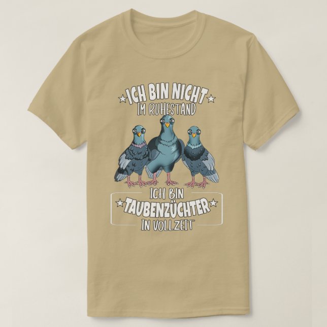 Camiseta Pigeon fancier completa profesión de trabajo pi (Diseño del anverso)
