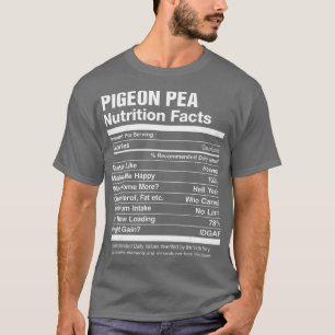 Camiseta Pigeon Pea Nutrition Hechos Gráficos divertidos
