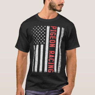 Camiseta Pigeon Racing American Flag July Breeder