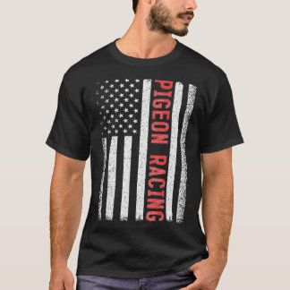Camiseta Pigeon Racing American Flag July Breeder