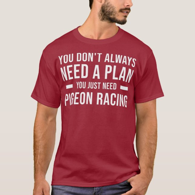 Camiseta Pigeon Racing Men Women Kids Funny (Anverso)