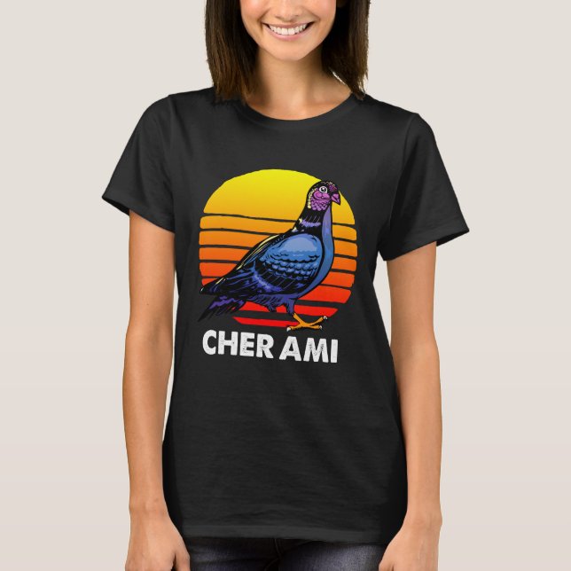 Camiseta Pigeon Retro Cher Ami La Guerra Mundial La Palabra (Anverso)