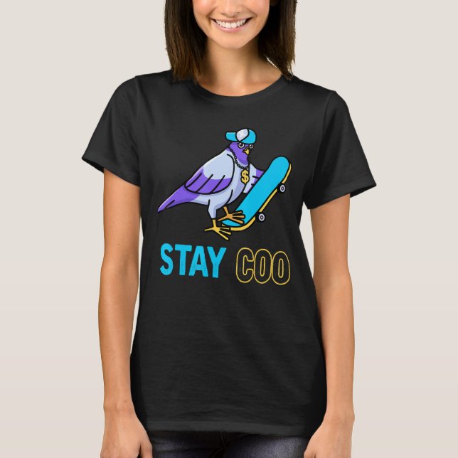 Camiseta Pigeon Skating Bird Watching (Anverso)