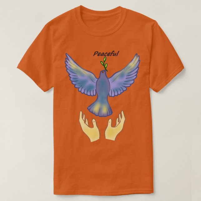 Camiseta Pigeon trayendo paz (Diseño del anverso)