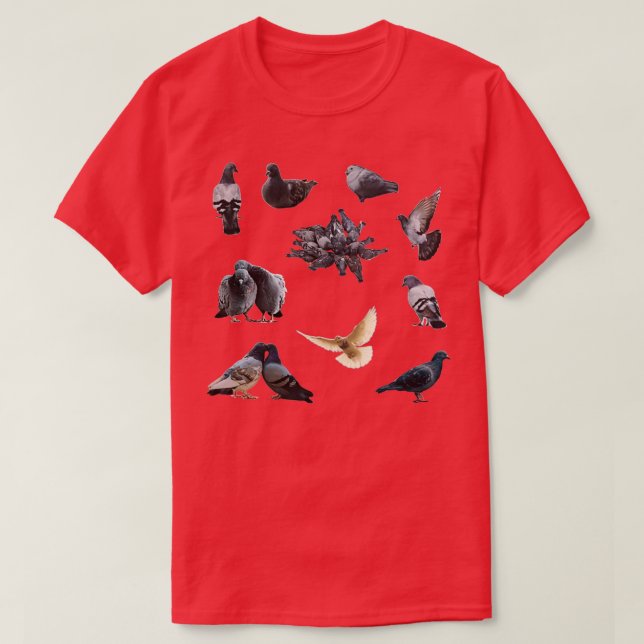 Camiseta Pigeons Pegatina Pack (Diseño del anverso)
