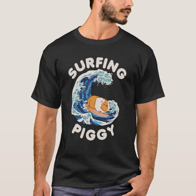 Camiseta Piggy De Surf Mascota Cavy An Propietario De Cerdo (Anverso)